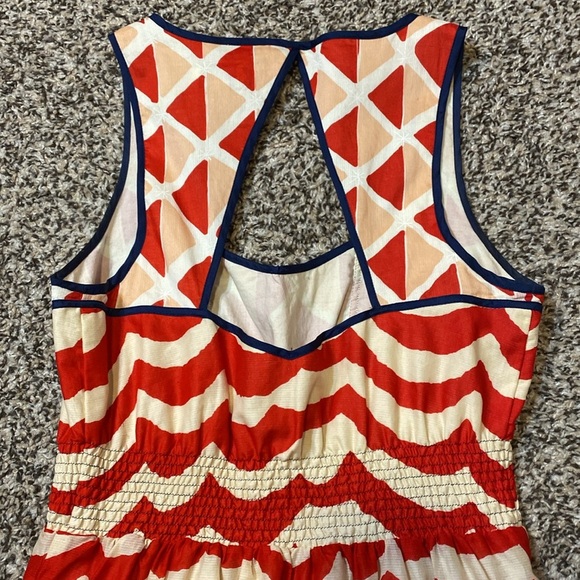 Anthropologie We Love Vera High Seas Dress with Smocked Waist & Cutout Back - Picture 7 of 9